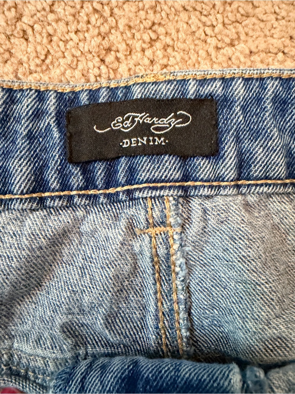 Vintage Y2K Ed Hardy Death Before Dishonor Skull Eagle Jeans 38 - Picture 14 of 16